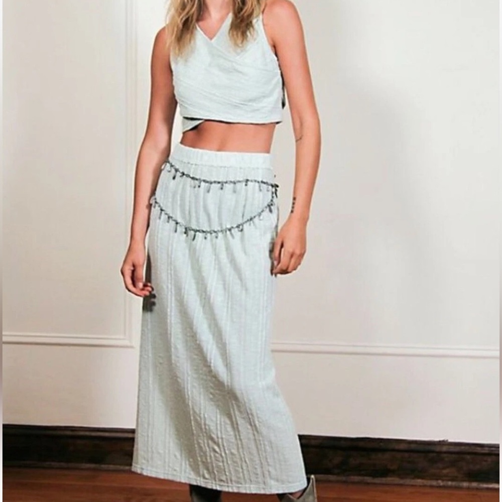 Free People Beach Light Green Aloha Set small NEW NWT